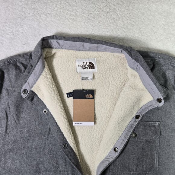 $120 The North Face Campshire Sherpa Lined Mens 3XL Snap Shirt Jacket Gray XXXL - Picture 1 of 6